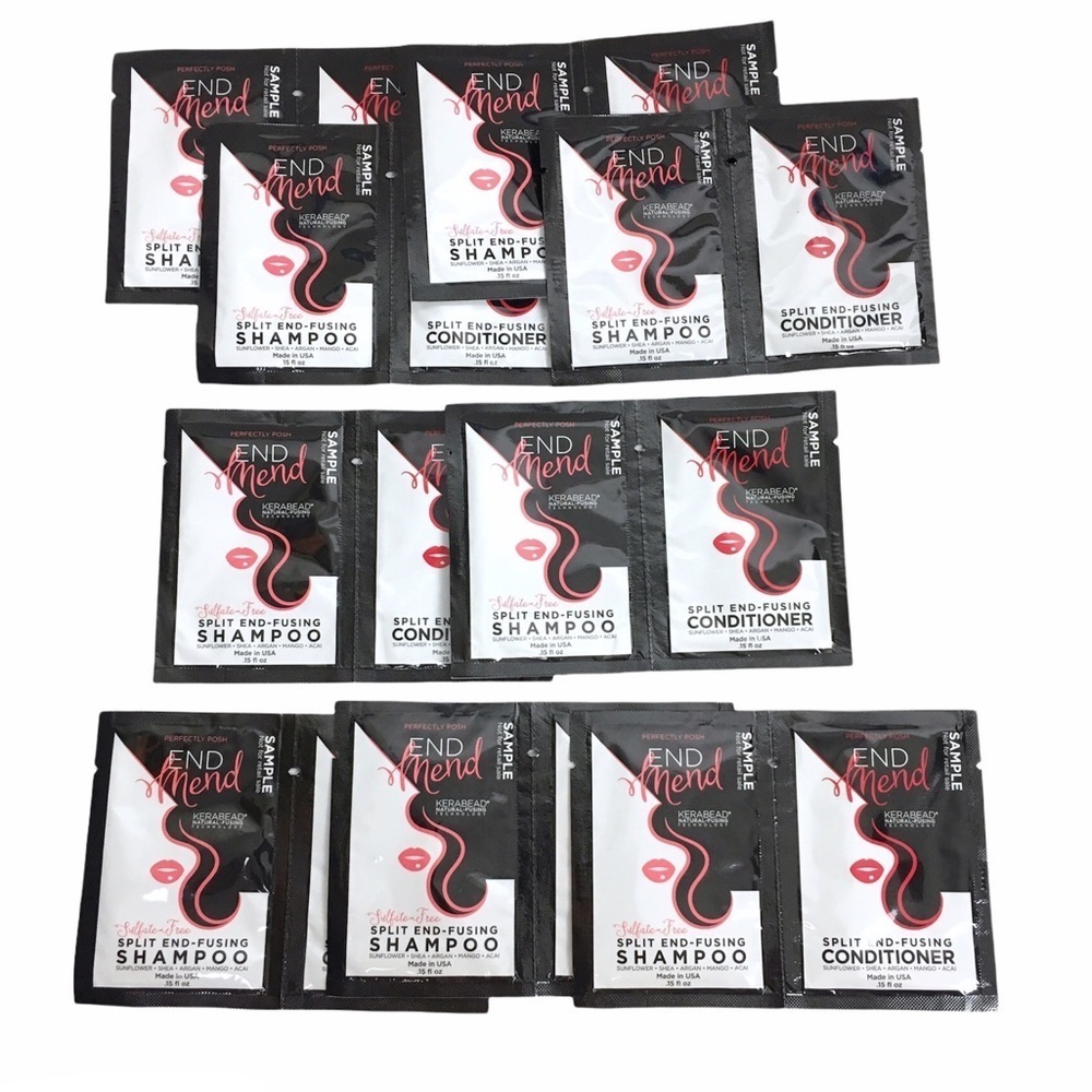 PERFECTLY POSH End Mend Split End Fusing Shampoo Conditioner Sample Packs